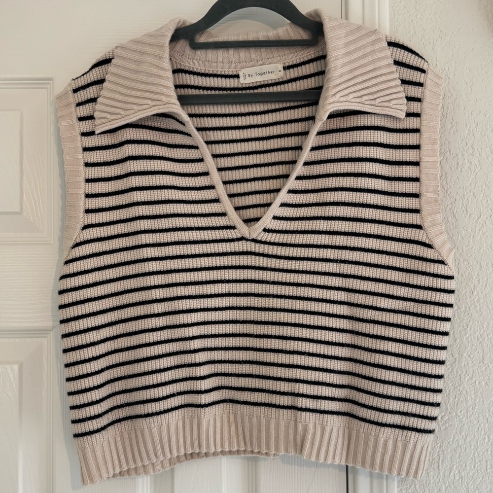 By Together Striped Sweater Vest